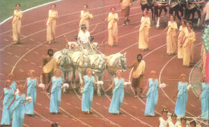 Открытие Игр XXII Олимпиады. Москва, 19 июля 1980 г., Олимпийский стадион в Лужниках.